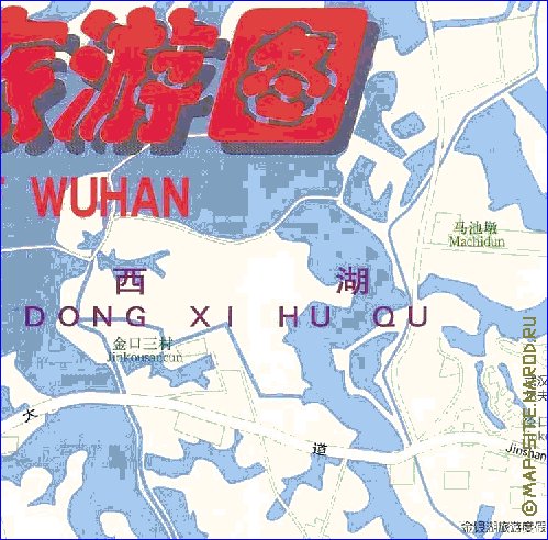 mapa de Wuhan