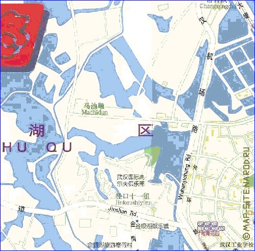 mapa de Wuhan