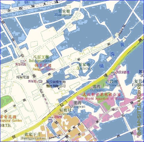 mapa de Wuhan