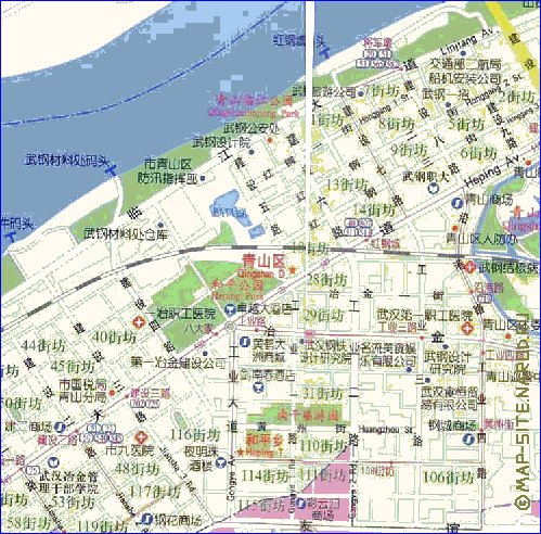 mapa de Wuhan