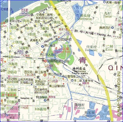 mapa de Wuhan