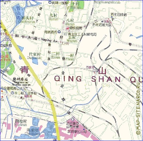 mapa de Wuhan