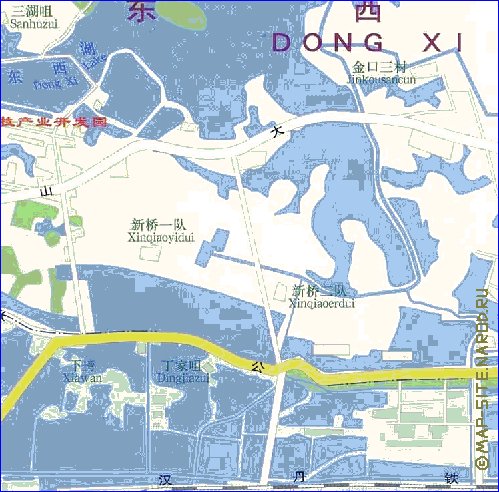 mapa de Wuhan