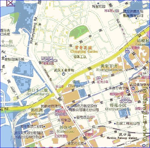 mapa de Wuhan