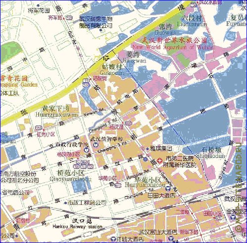 mapa de Wuhan