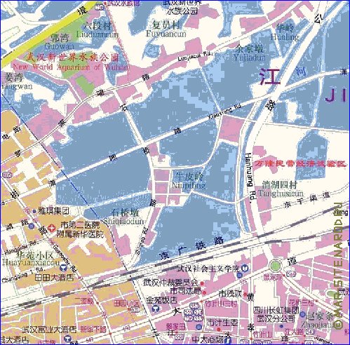 mapa de Wuhan