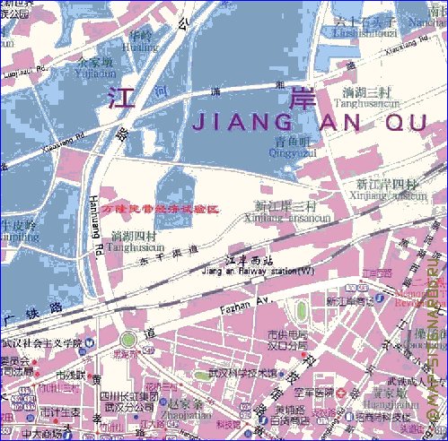 mapa de Wuhan