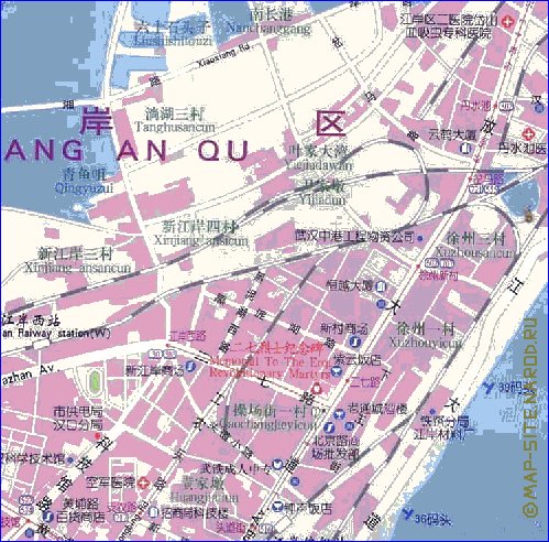 mapa de Wuhan