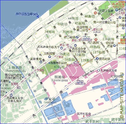 mapa de Wuhan