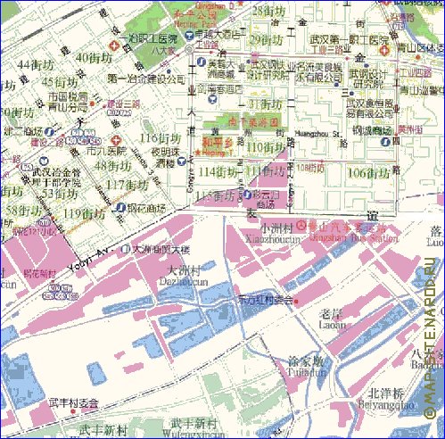 mapa de Wuhan