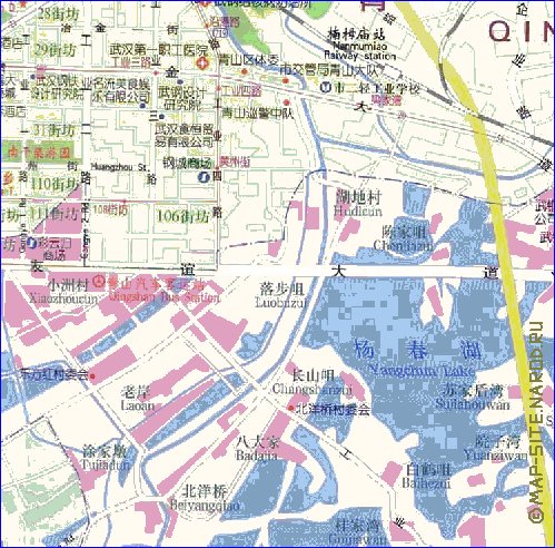 mapa de Wuhan