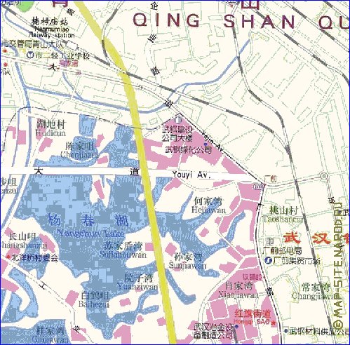 mapa de Wuhan