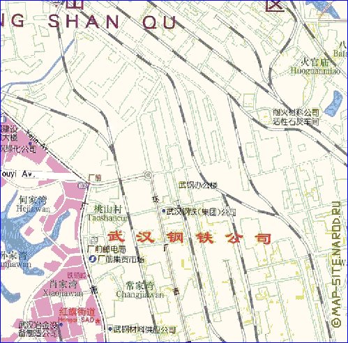 mapa de Wuhan