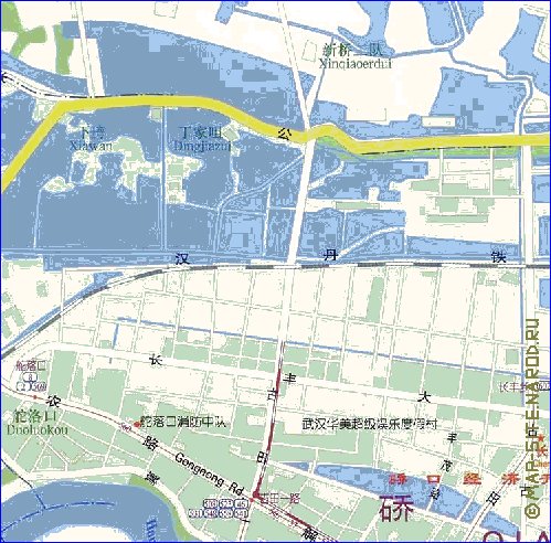 mapa de Wuhan