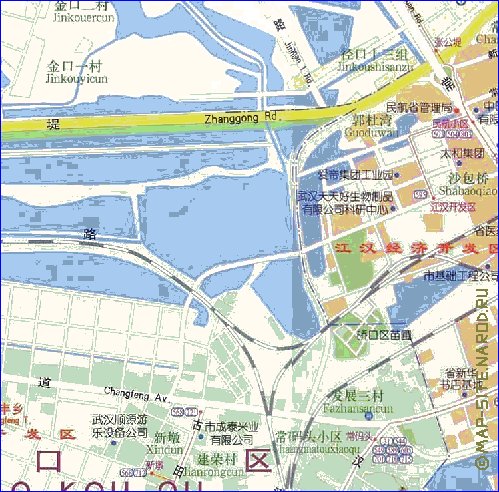 mapa de Wuhan