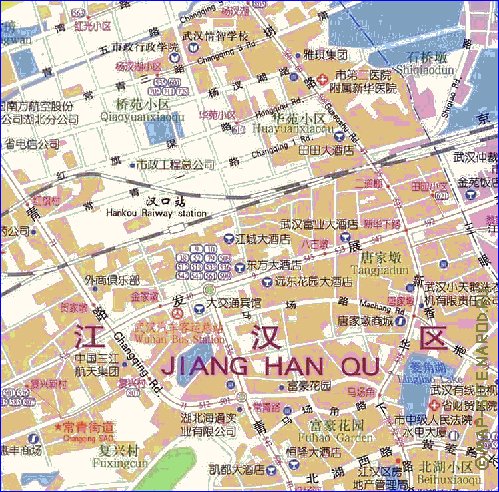 mapa de Wuhan