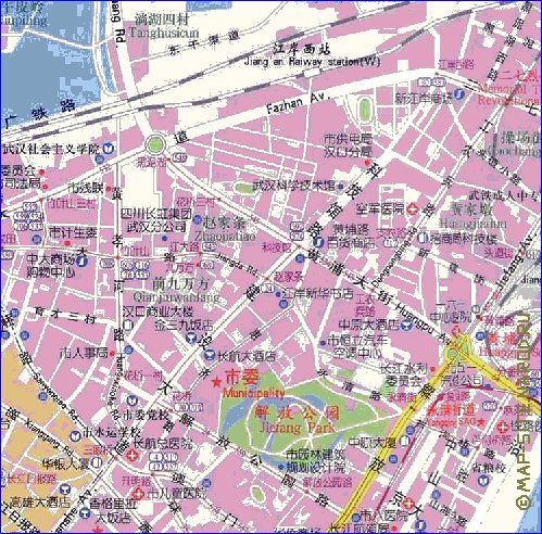 mapa de Wuhan