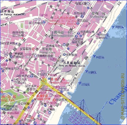 mapa de Wuhan