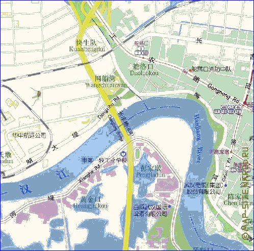 mapa de Wuhan