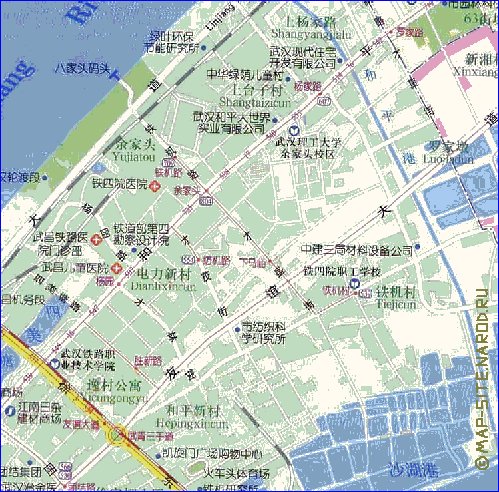 mapa de Wuhan