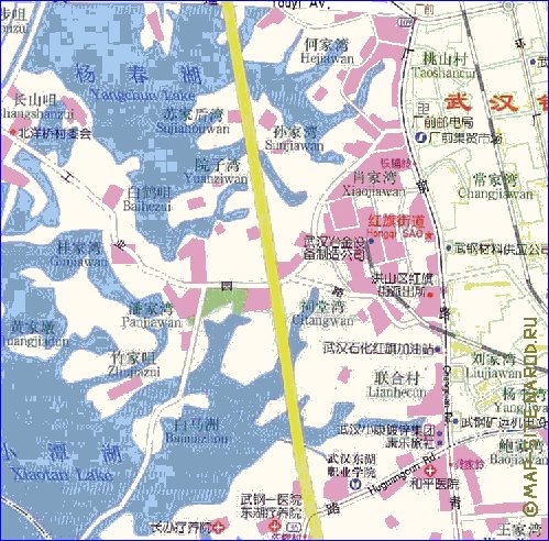 mapa de Wuhan