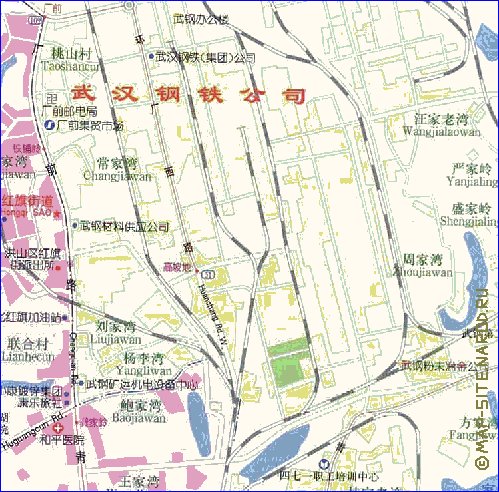 mapa de Wuhan