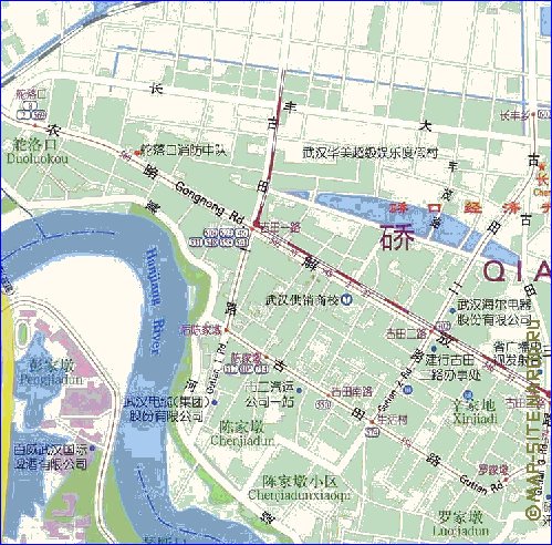 mapa de Wuhan