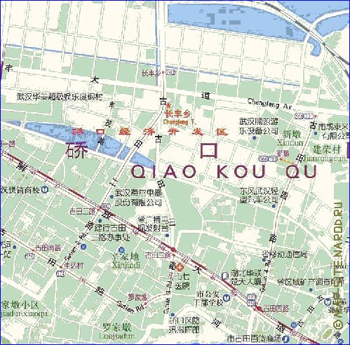 mapa de Wuhan