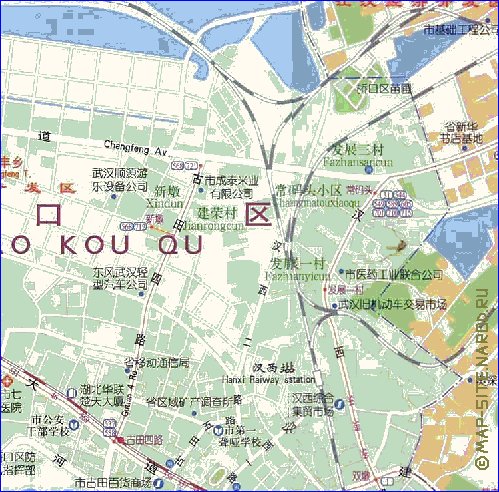 mapa de Wuhan