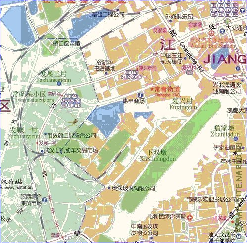 mapa de Wuhan