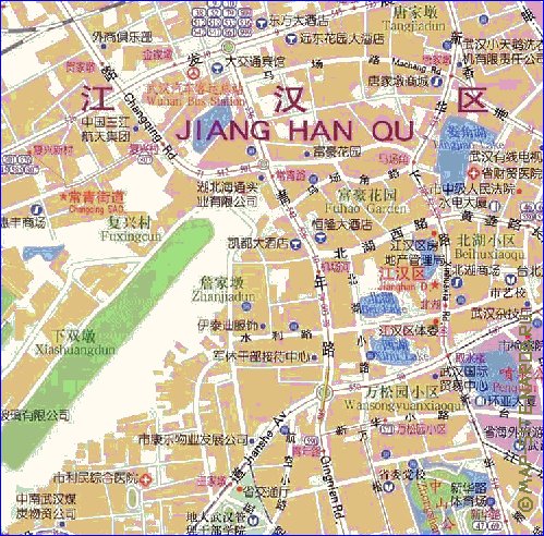 mapa de Wuhan