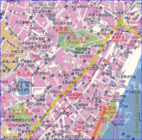 mapa de Wuhan