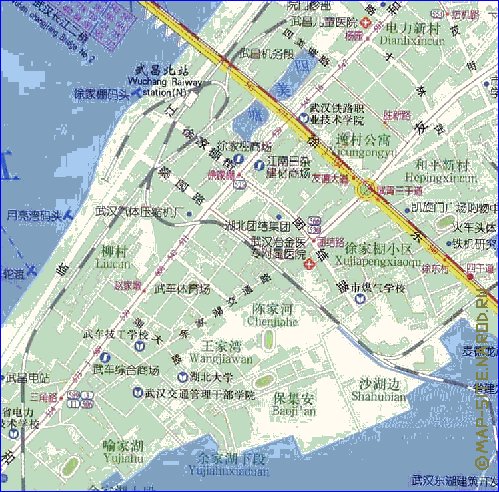 mapa de Wuhan