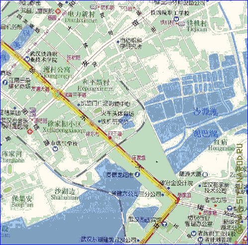 mapa de Wuhan