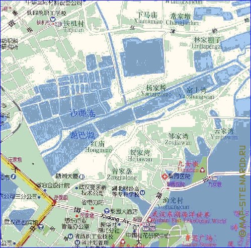 mapa de Wuhan