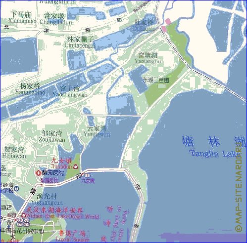 mapa de Wuhan