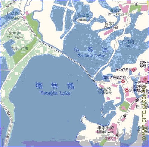 mapa de Wuhan