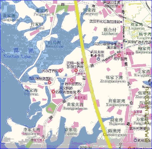 mapa de Wuhan