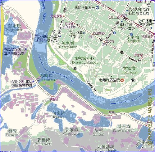 mapa de Wuhan