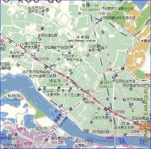 mapa de Wuhan