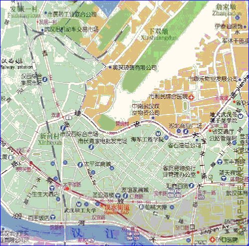 mapa de Wuhan