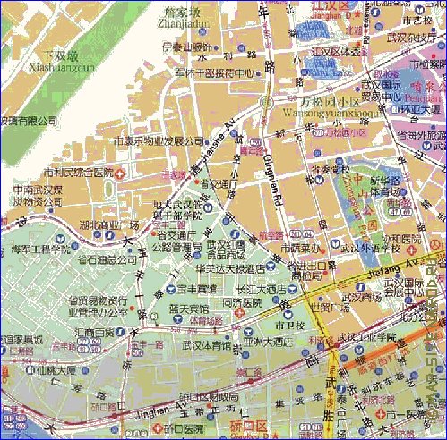 mapa de Wuhan