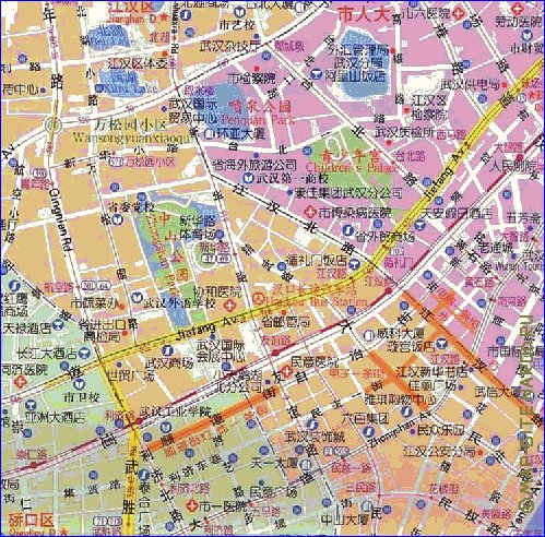 mapa de Wuhan