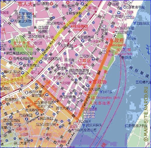 mapa de Wuhan