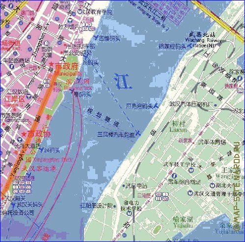 mapa de Wuhan