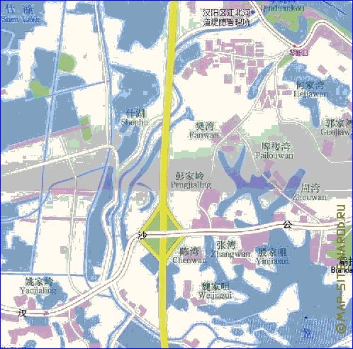 mapa de Wuhan