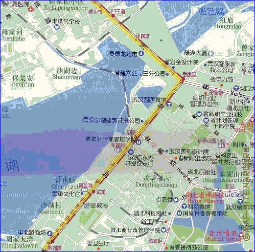 mapa de Wuhan