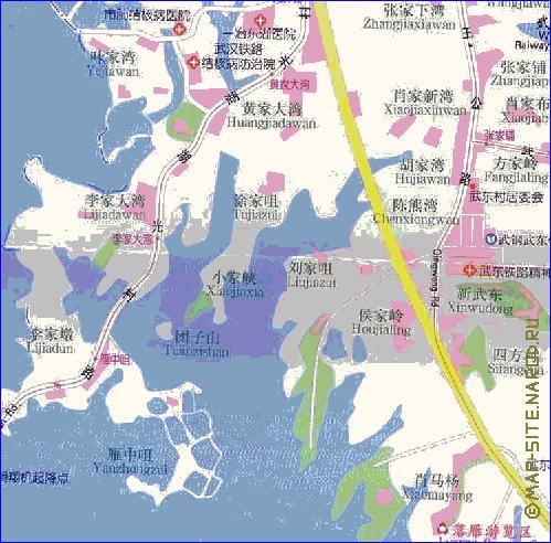 mapa de Wuhan