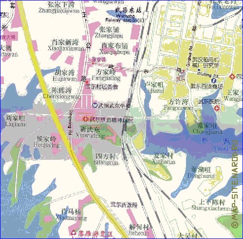 mapa de Wuhan