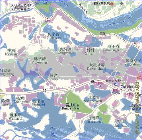 mapa de Wuhan